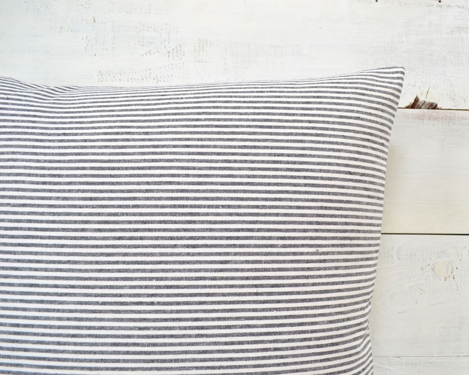 Black Pinstripe Pillow Black and White Pillow Stripe Etsy