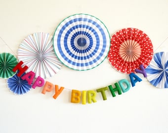 Happy Birthday Banner | Happy Birthday Sign | Felt Garland | Birthday Decoration | Happy Birthday Banner Personalized | Party Decoration