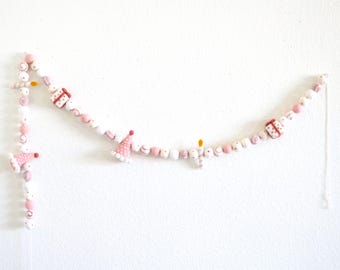 Happy Birthday Banner | Birthday Banner | Birthday Garland | Reusable Birthday Party Decoration |  Party Hat | Happy Birthday Felt Garland