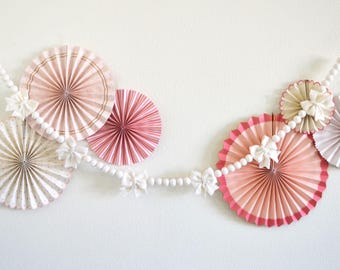 Felt Bow Garland | Bow Boho Garland | White Bow Garland | Felt Bow | Girls Party Decor | Nursery Decor | Bedroom Wall Hanging Garland