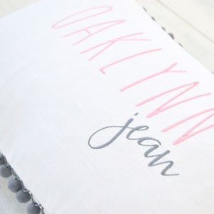 Personalized Throw Pillow Throw Pillow, Personalized Gift, Name Pillow, Pillow Cover, Pink Pillow, Pillow Cover, Keepsake Bild 3