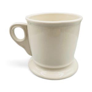 Anthropologie Monogram S Shaving Mug in White Mug with Black Text image 3