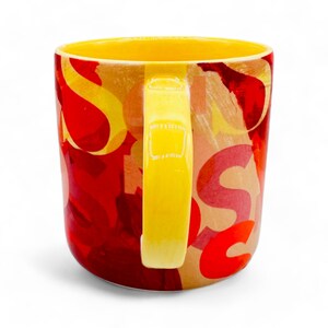 Vibrant 'S' Monogram Yellow and Red Anthropologie Coffee Mug image 3