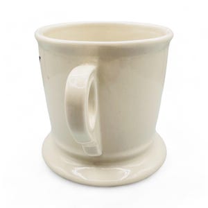 Anthropologie Monogram S Shaving Mug in White Mug with Black Text image 2