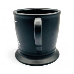 Anthropologie Monogram K Shaving Mug in Black Mug with White Text image 2