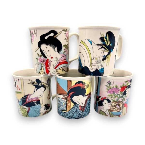 Vintage Japanese Geisha Mugs- 5 to Choose From