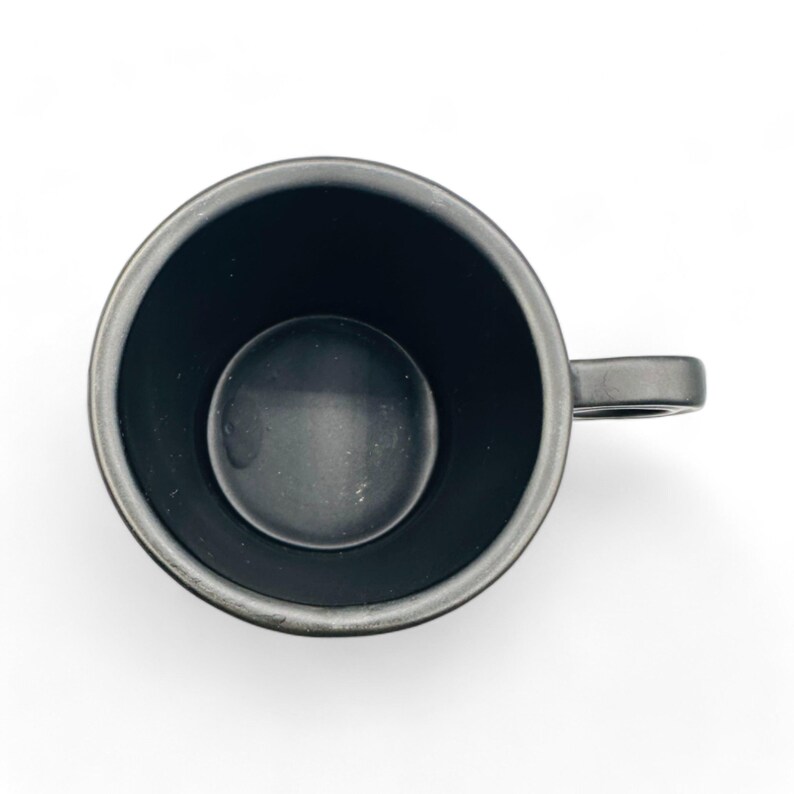 Anthropologie Monogram K Shaving Mug in Black Mug with White Text image 5