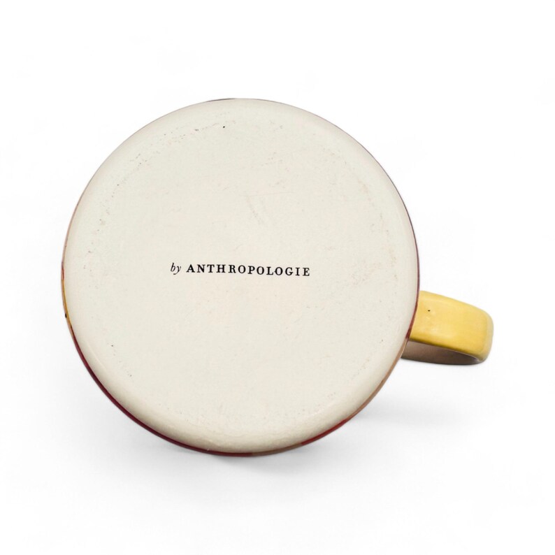 Vibrant 'S' Monogram Yellow and Red Anthropologie Coffee Mug image 7