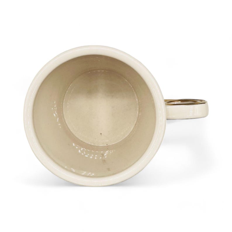 Anthropologie Mug - Monogrammed Gold Letter F Coffee or Shaving Mug image 5