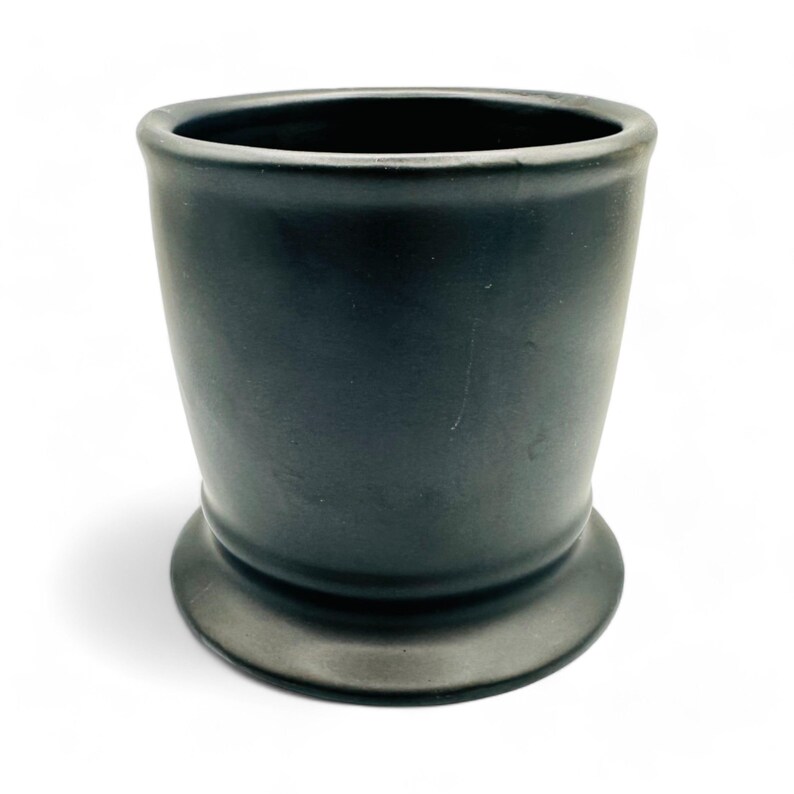 Anthropologie Monogram K Shaving Mug in Black Mug with White Text image 4