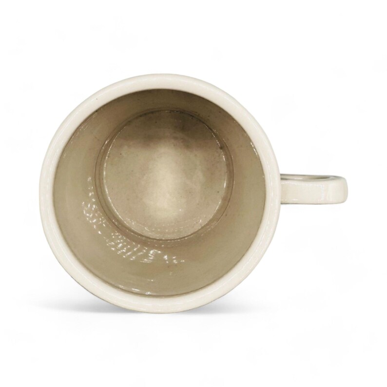 Taza de afeitar Anthropologie Monogram R en blanco con texto en negro imagen 5
