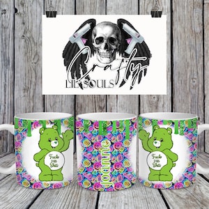 Fuck This Shit Bear Sublimation 11oz Tasse Design PNG Instant Download