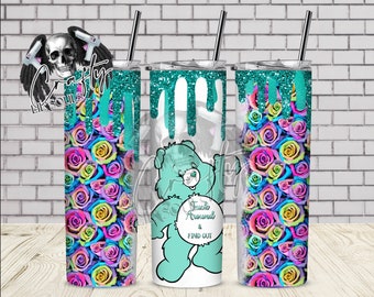 Swear Bear Funny 20oz Sublimation Tumbler Design PNG Instant Download