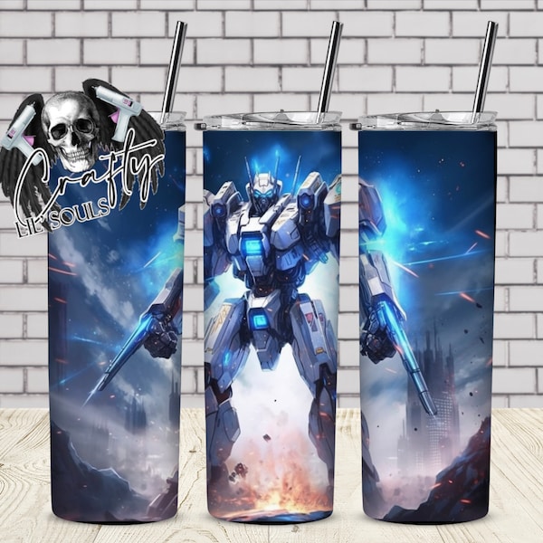 Mech Robot Gundam| 20oz Tumbler Design | Sublimation Digital Download