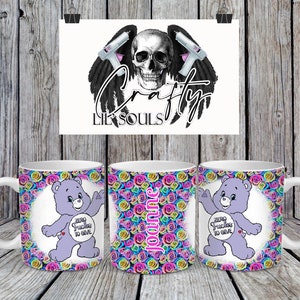 Zero Fucks to Give Swear Bear Sublimation 11oz Becher Design PNG Instant Download