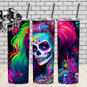 Lebendes Totes Mädchen | Lisa Frank Stil | Becher | Hochwertiger digitaler Download | Einzigartiges Design