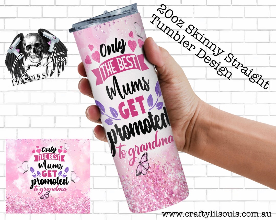 Sottobicchiere In Legno Inciso - Only The Best Mums Get Promoted To Grandma - Regalo Per Nonne