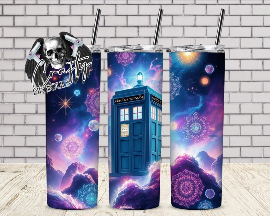 ドクター・フー TARDIS 水彩曼荼羅ギャラクシー 20 オンス タンブラー デザイン | 昇華デジタルダウンロード - Etsy 日本, image size:1080x862