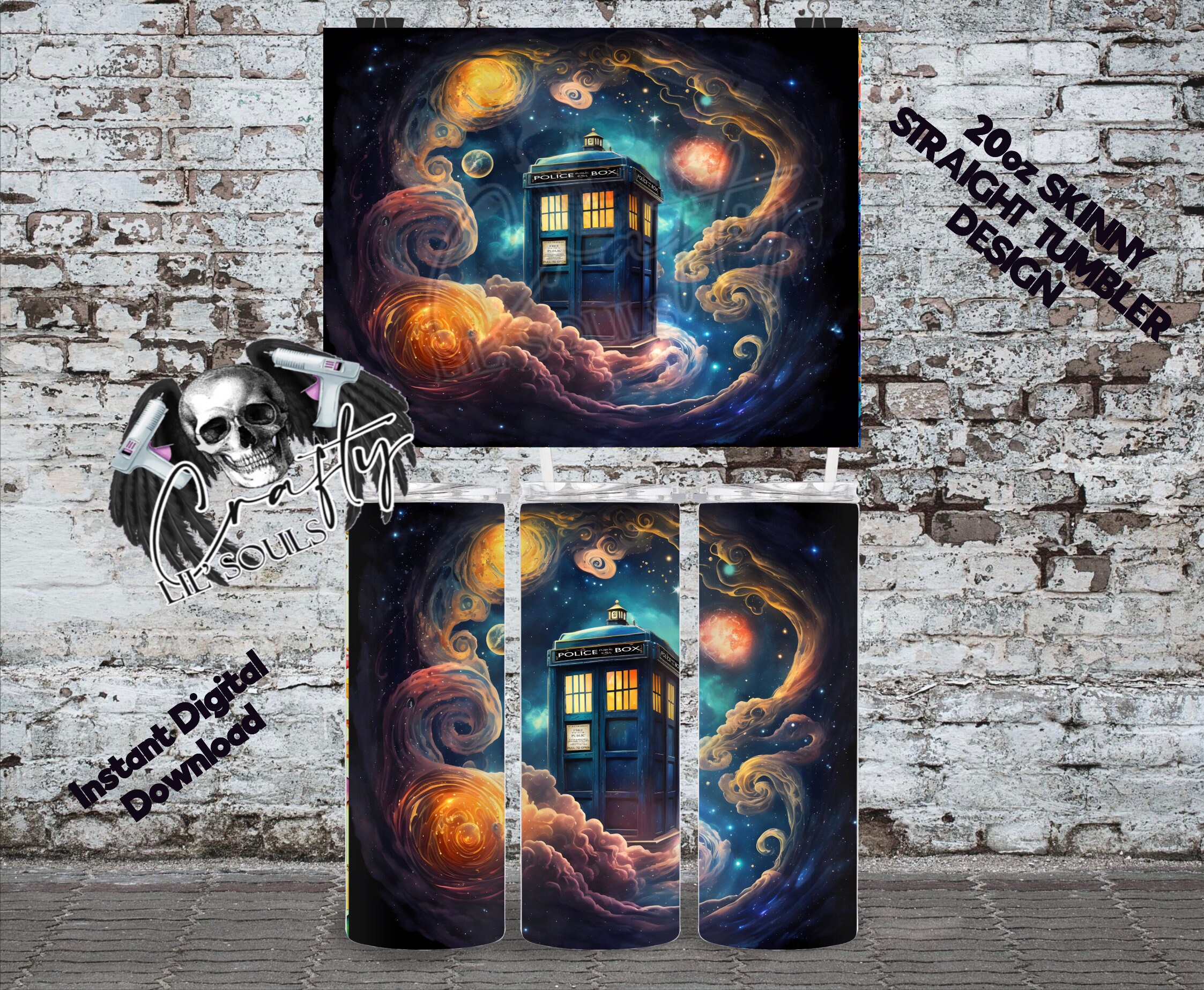 Dr. Who TARDIS 水彩ギャラクシー 20 オンス タンブラー デザイン | 昇華デジタルダウンロード | - Etsy 日本, image size:2246x1847