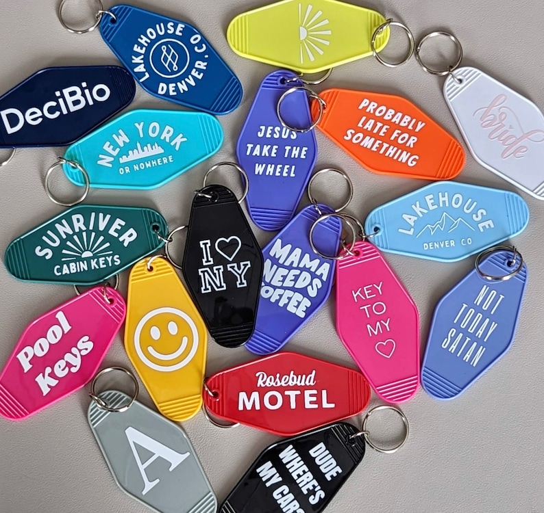 Motel Keychain Cute Motel Keychains Funny Custom Keychains Etsy