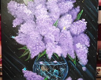 Lilac Mermaid World- Acrylic Painting