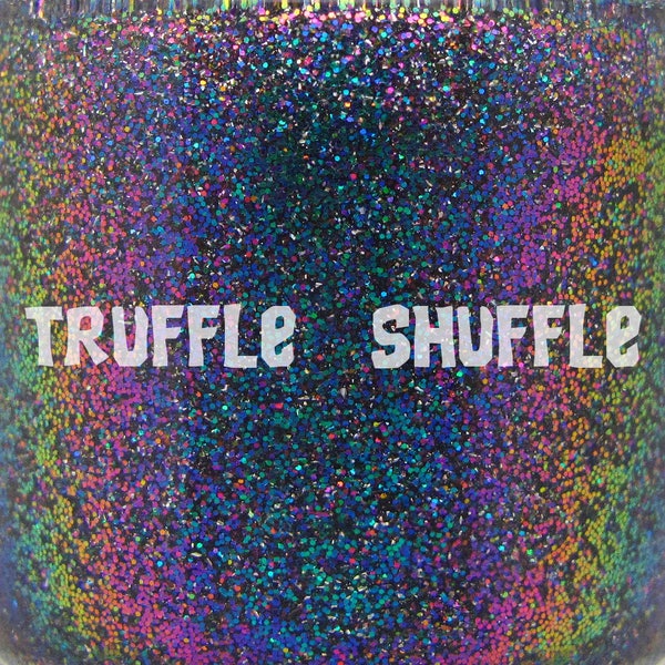 Truffle Shuffle chameleon glitter and holo flake nail polish 15 mL (.5 oz) from the "Never Say Die" Collection