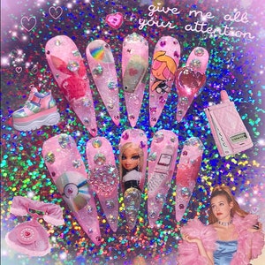Y2K 2000’s aesthetic Jelly Press on Nails