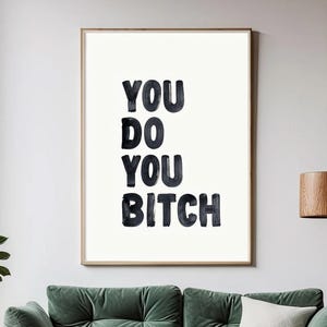Tú eres tú, cita motivacional, decoración de pared, impresión digital, arte con citas