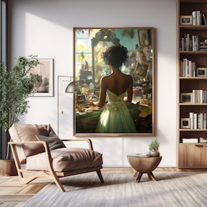Disney Tiana Princess, Princess and the Frog, Wall Art, Bedroom, Home Decor, Cute Disney Art, Digital Print PDF