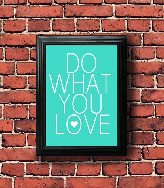 Items similar to DIY Wall Art Do What You Love PDF Print it Yourself on
