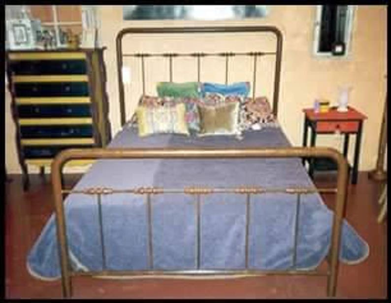 iron bed, queen size,wrought iron bed,hospital bed ,metal bed frame,king size,bed,bedding,bedroom decor,Halloween,bondage image 2