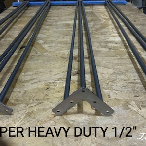 1/2" SUPER HEAVY DUTY hairpin legs set of 4,raw uncoated iron,hairpin table legs,metal table leg,mid century,coffee table