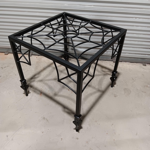 Spider Web end Table halloween Coffee Table Goth Gothic  