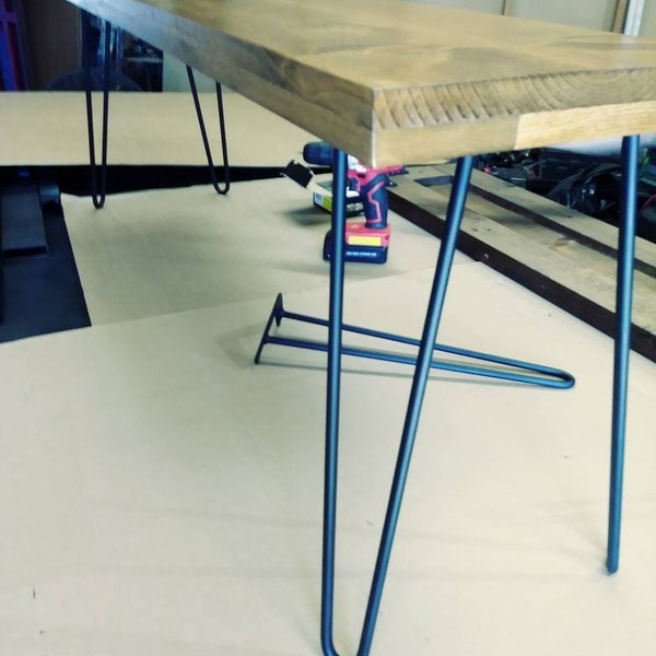18"table legs, hairpin legs, set of 4, hairpin legs,metal table legs,mid century modern,industrial table,metal legs,loft furniture