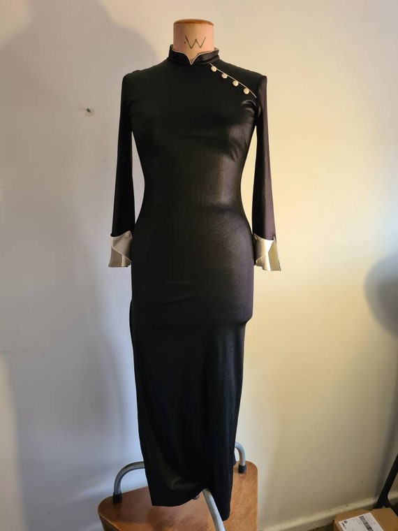 70s Traditional Chinese inspired dress with sexy