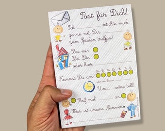 Kindergarten | Post Block | Verabredung | Freunde finden | 50 Blatt | DIN A6 | Post für Dich