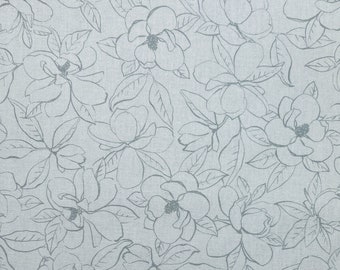 Stoff Baumwolle Magnolia by P&B weiß grau silber | Webware 112 cm breit | Patchwork Quilting | Sandy Lynam Clough