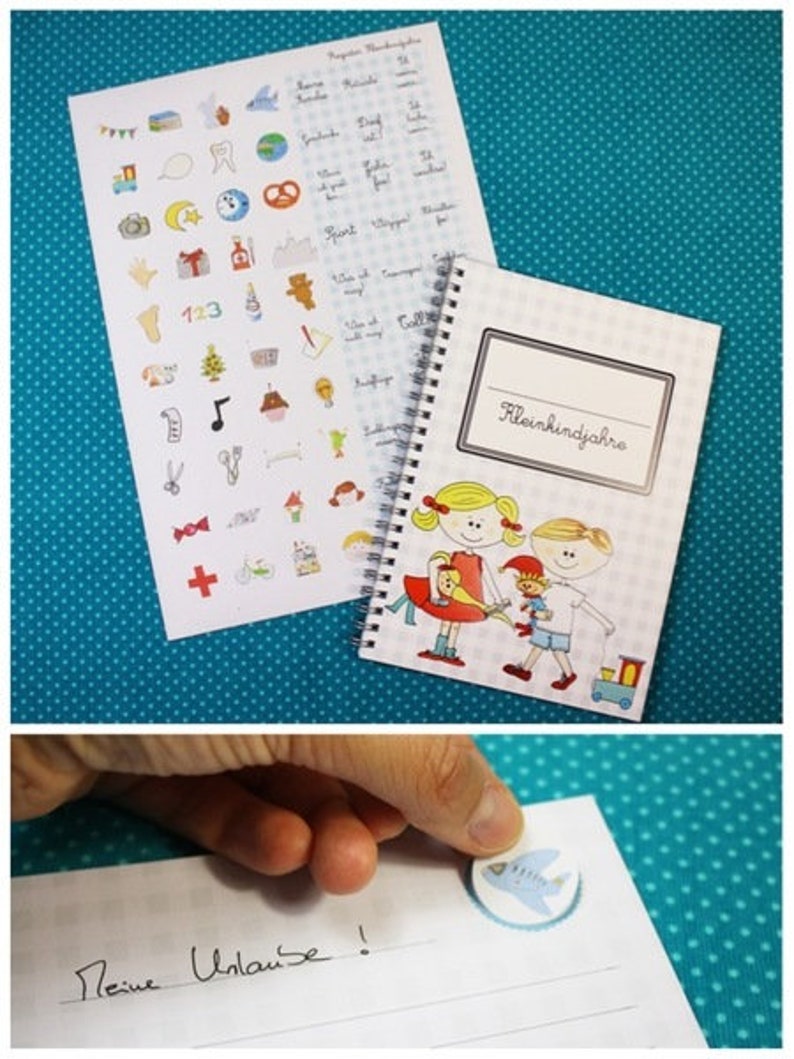 Kindertagebuch Kleinkindjahre Tagebuch Kindergartenkinder mit Stickerbogen DIN A5 50 Blatt Bild 4
