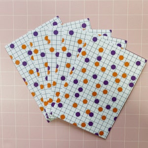 Kuverts C6 Muster bunt Punkte Karo lila orange selbstklebend 10er 25er Set ohne Fenster Briefumschlag Muster Bild 6