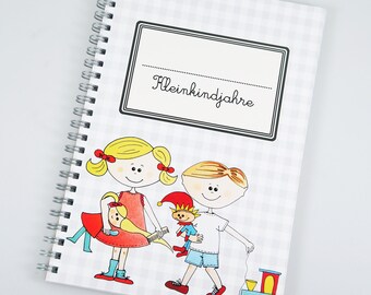 Kindertagebuch | Kleinkindjahre | Tagebuch | Kindergartenkinder | mit Stickerbogen | DIN A5 | 50 Blatt