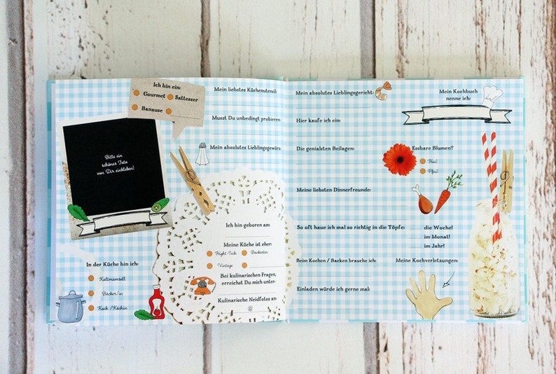 Freundebuch Rezepte für Erwachsene Kochfreunde Etsy