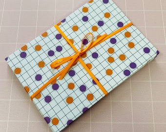Kuverts C6 Muster bunt Punkte Karo lila orange | selbstklebend 10er 25er Set | ohne Fenster | Briefumschlag Muster