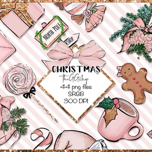 Clipart natale, vintage Natale, Clipart invernale, Clipart di ornamenti natalizi, Clipart natalizie, Adesivi stampabili