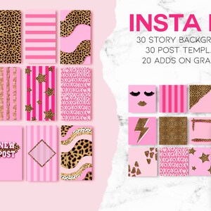 Instagram Story template, Instagram Instagram Post template, Instagram Story, Social Media, Instagram Template Pink, Instagram posts,