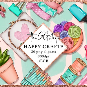 Adesivi Planner, Clipart Craft, Clipart di Office, adesivi stampabili, Clipart di cucito, Clipart Scrapbook, Download istaneo,