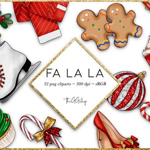 Clipart natale, clipart di vacanze, clipart invernali, adesivi stampabili