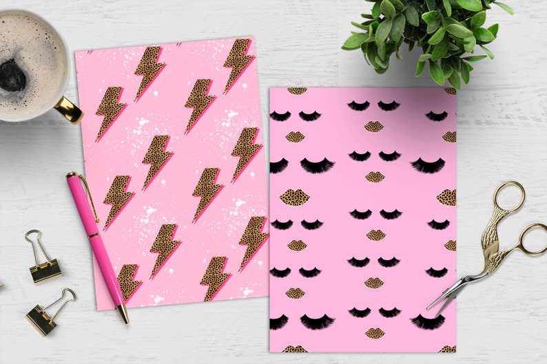 Pink Girly Digital Paper Pack Pink Scrapbooking Paper Girly Etsy