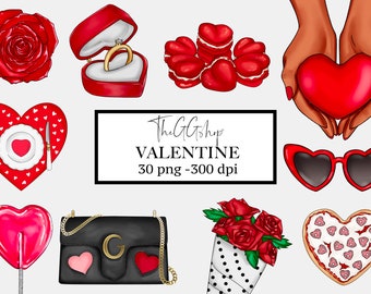Valentines Day Clipart, Valentines Clipart, Valentine Clipart, Valentine's Day Clipart, Engagement Clipart, Printable Stickers