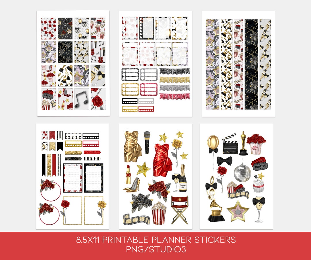 Functional Printable Stickers, Printable Planner Stickers, Silhouette ...