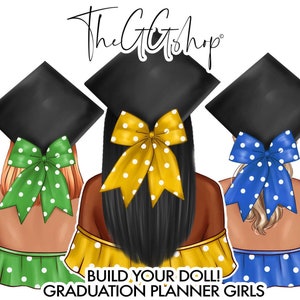 Sorority Girl Clipart, Back to School Clipart, African American Girl Clipart, Elegant Girl Clipart, Paris Girl Clipart